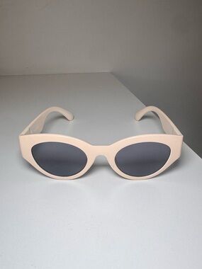 SAD Facade Cream Cat Eye Sunglasses